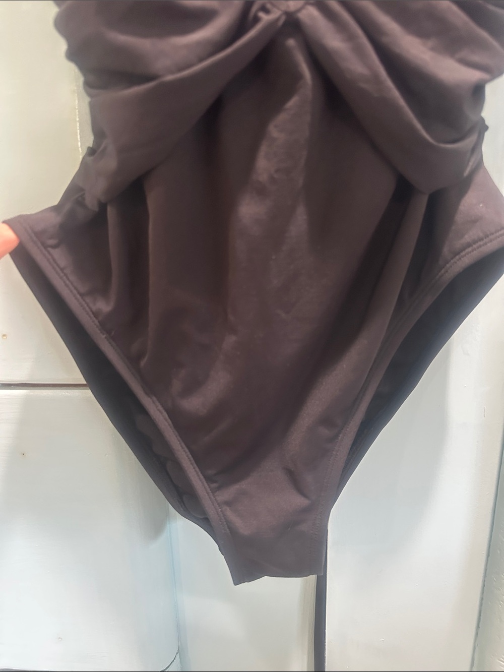 Bleu Rod Beattie Solid Black Ruched One-Piece Swimsuit - Picture 10 of 10